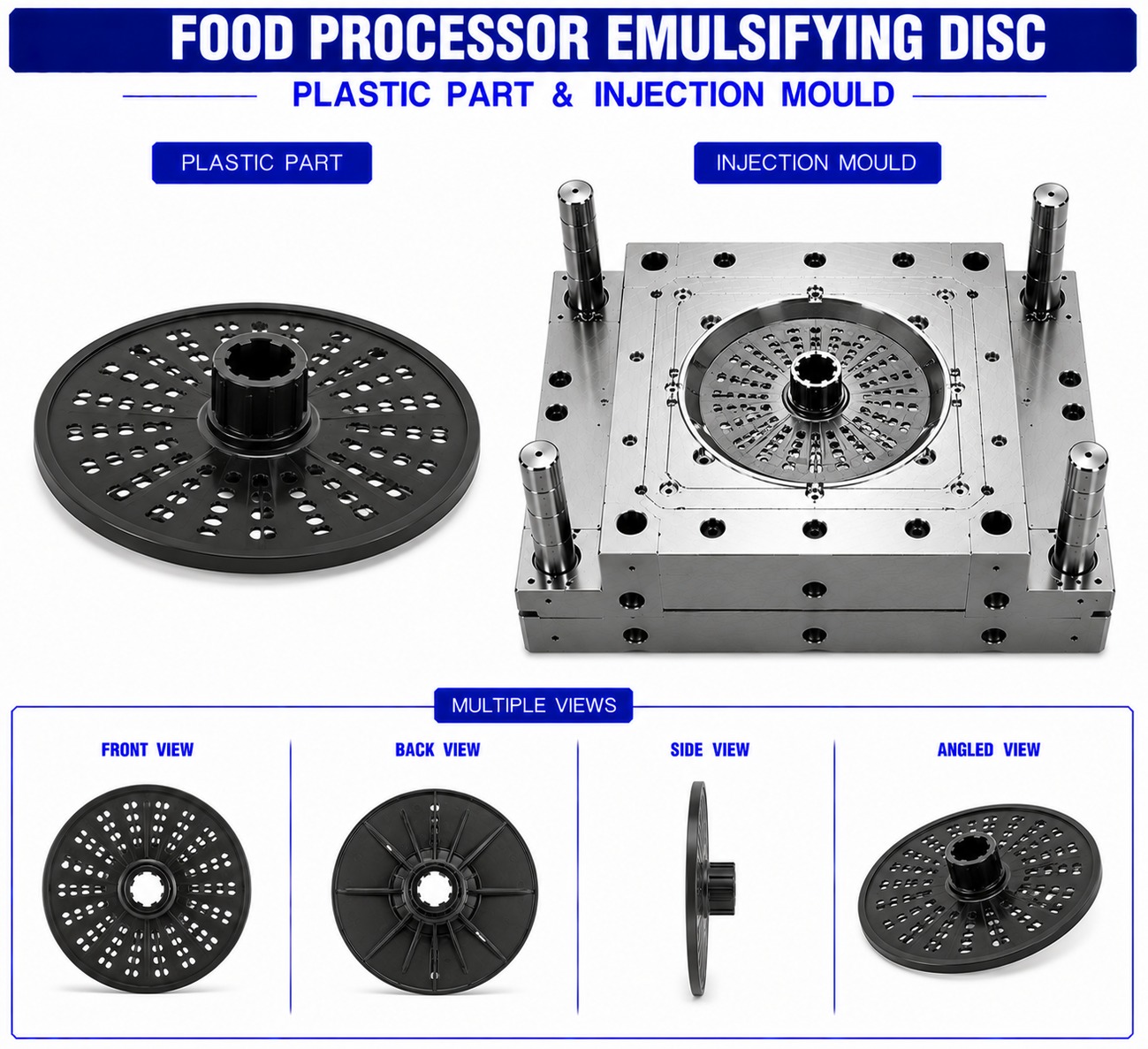 Food Processor Plastic Emulsifying Disc Mould and Moulding Services